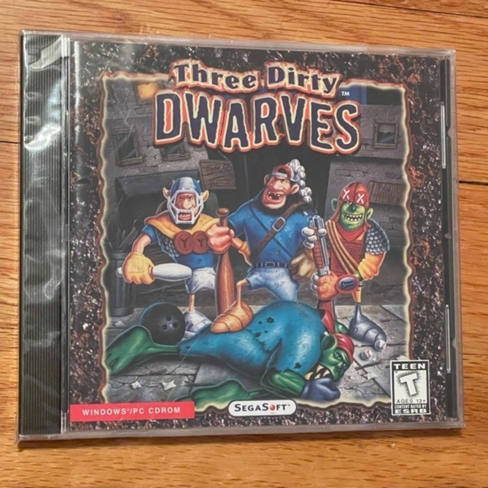 New Three Dirty Dwarves Game CDROM Windows 95 PC CD-ROM SegaSoft